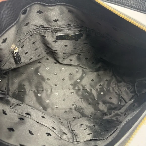 Kate Spade Kat Black Pebbled Leather Hobo Shoulder Bag - Picture 8 of 12